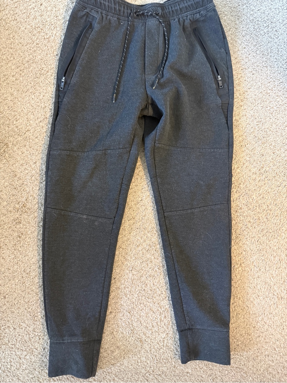 Mens Charcoal Gray Jogger Pants - Comfortable Drawstring Bottoms